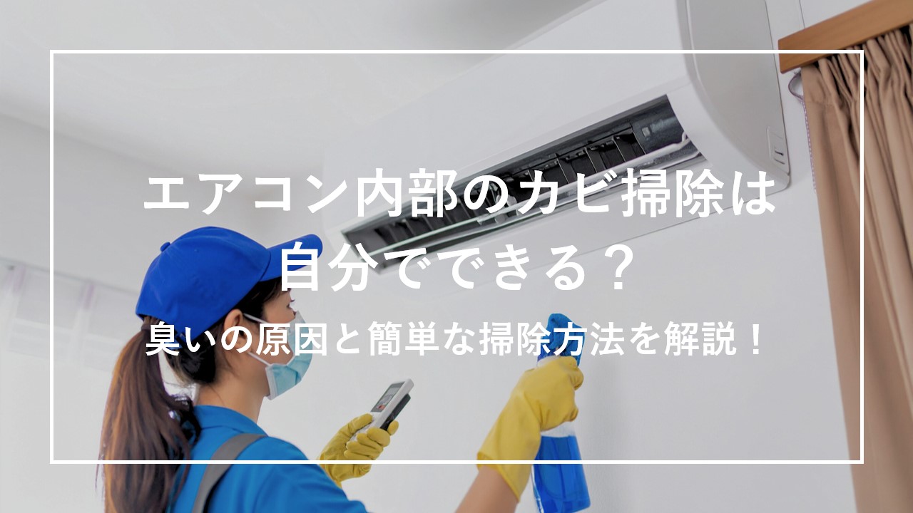 エアコン内部のカビ掃除は自分でできる？臭いの原因と簡単な掃除方法を解説！ のサムネイル画像