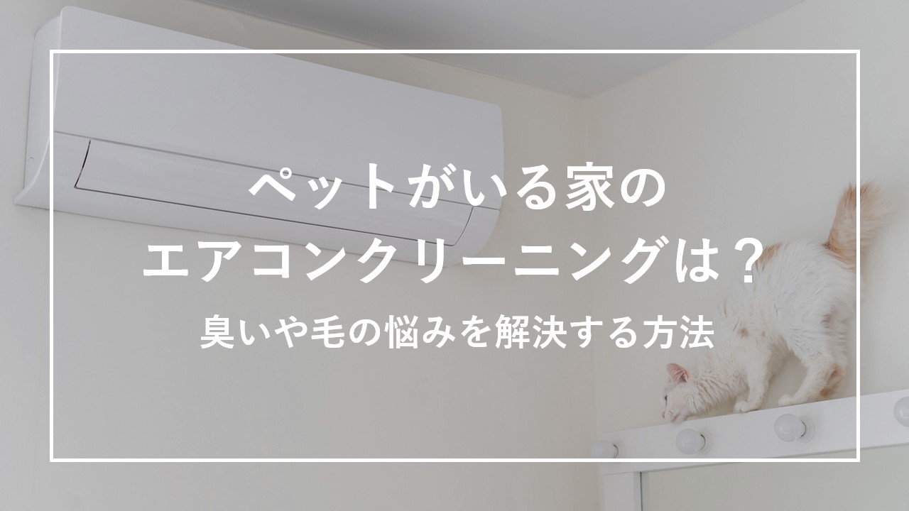 ペットがいる家のエアコンクリーニングは？臭いや毛の悩みを解決する方法のサムネイル画像