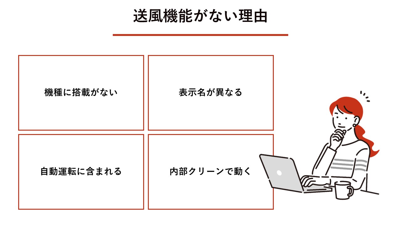 送風機能がない理由