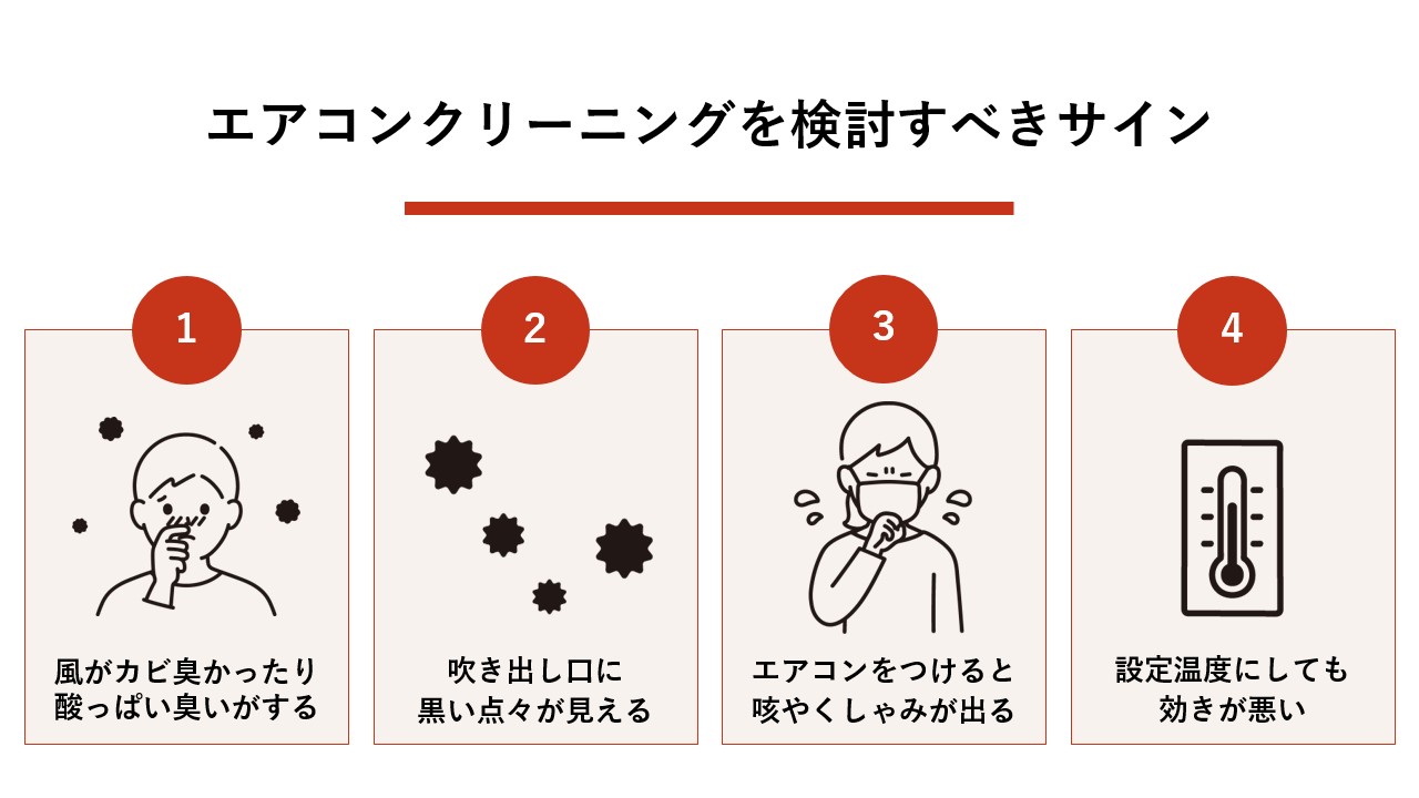 エアコンクリーニングを検討すべきサイン